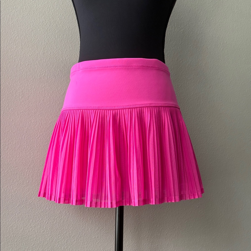 IBKUL Vivid Pink Pleated Skater Skirt